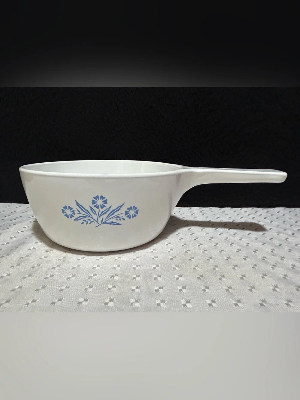 Vintage Corning Ware Blue Cornflower 1 Pint Saucepan Skillet P-81-B w/Lid P-81-C
